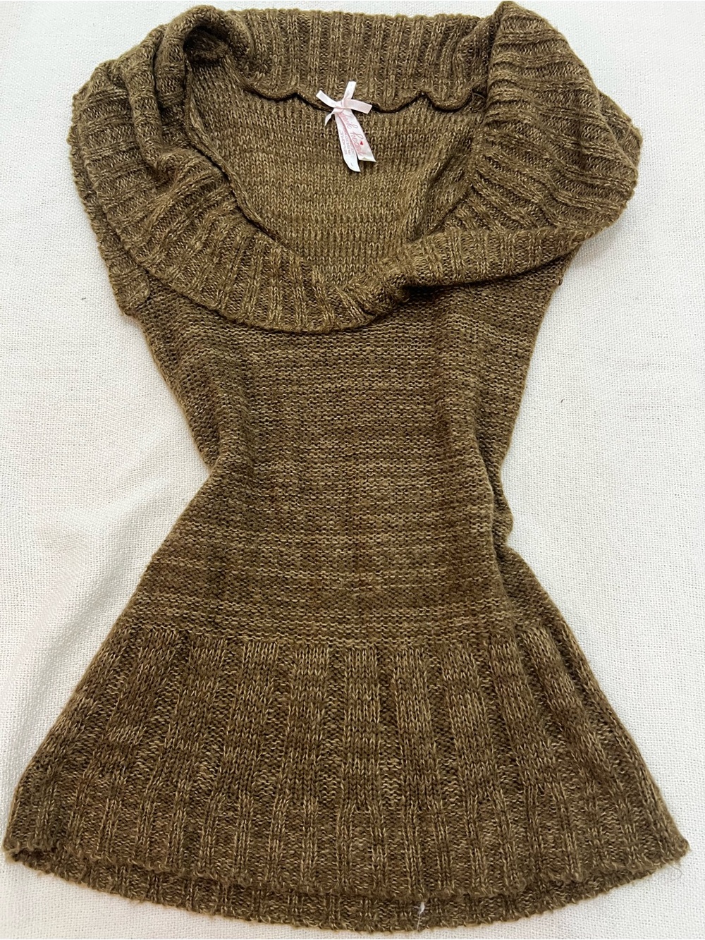Y2K Brown Cowl Neck Women's Sweater